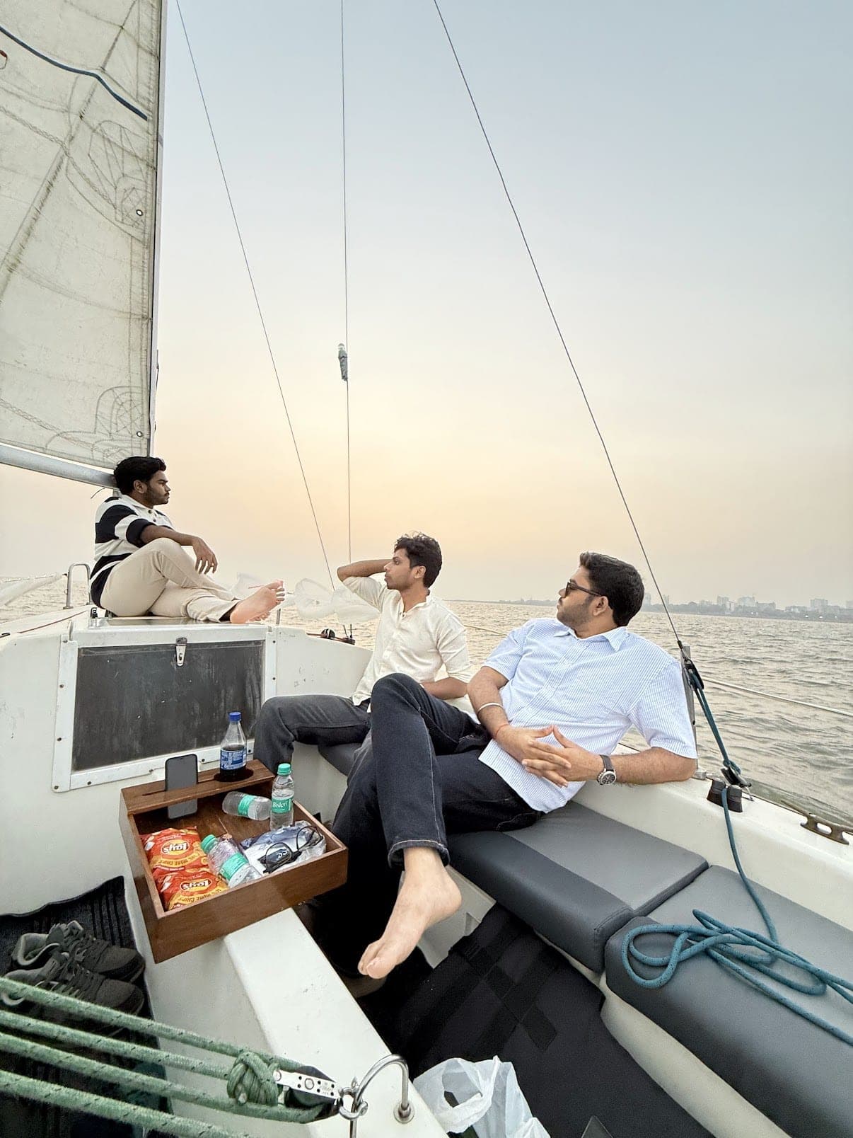 Sitesh sailing with friends